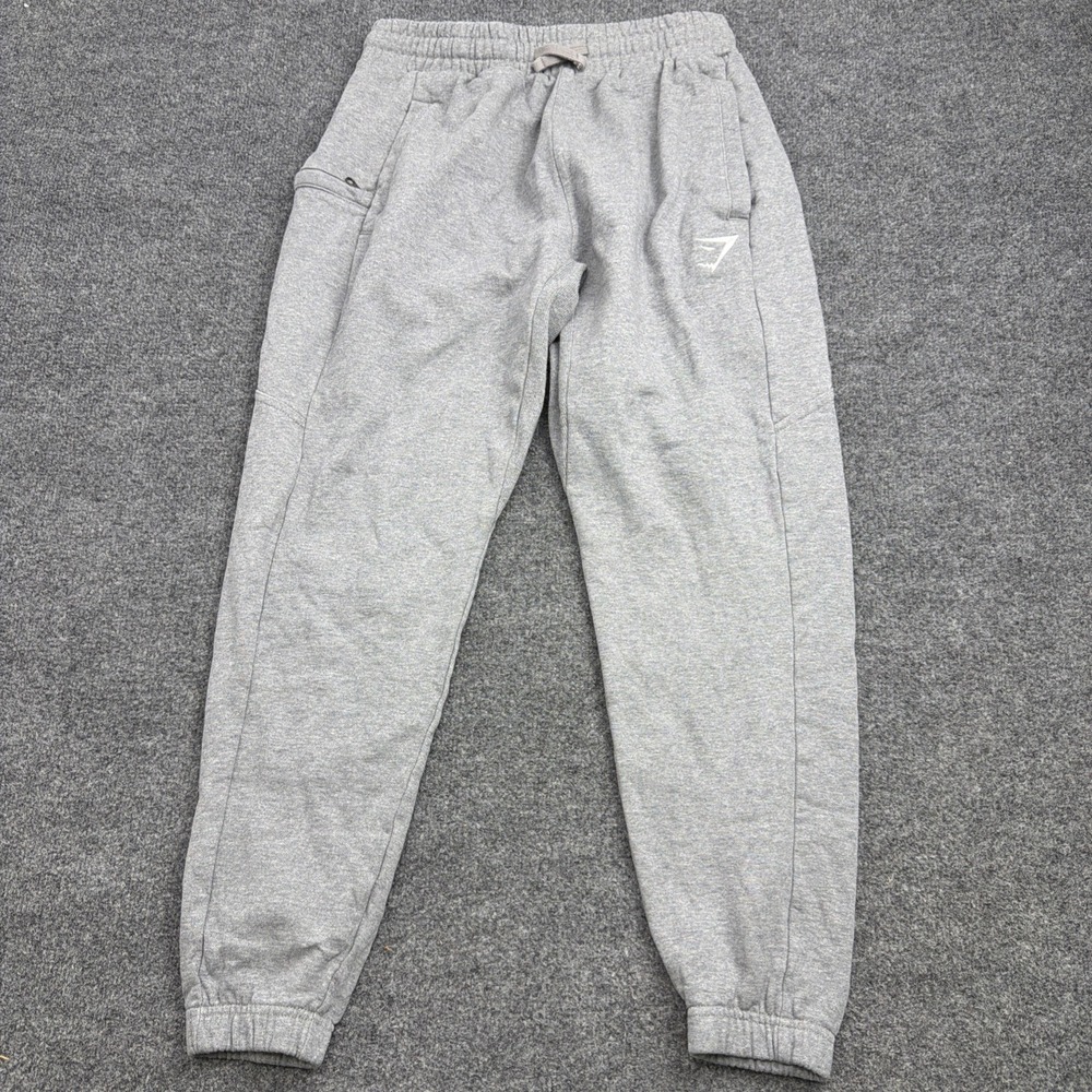 Gymshark Sweatpants Mens S Gray Joggers Fleece Athletic Gusseted Comfort Heavy‎